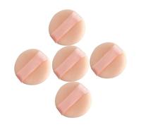 Healifty Flocking Powder Cosmetic Blender Powder 5Pcs Mini 3Cm Reusable Soft Breathable Makeup Applicators for Face Women Portable Beauty Tools
