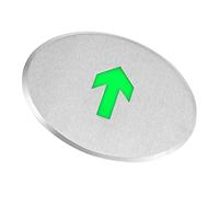 Healifty Floor Evacuation Sign Glow in The Dark Waterproof Stainless Steel Fluorescent Material Direction Stair Trail Marker for Offices and Schools