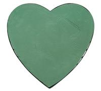 Healifty Floral Foam Blocks Heart Shape Green Florist Sponge Floral Bricks Flower Mud for Wedding Floral Arranging Supplies