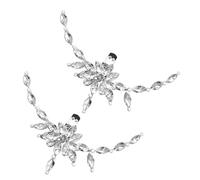 Healifty Flower Shoe Charms 1 Pair Removable Rhinestone Clips for Wedding Shoes Decoration for Bridal and Party Use