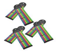 Healifty Fluorescent Adhesive Note Tabs Set 12 Short + 4 Long Strips Reading Markers for Books Portable Annotation Tabs Student Index Paper Labels