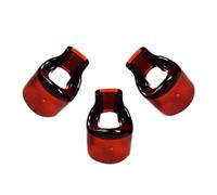 Healifty Flute Mouthpiece Replacement Parts Suitable for Flute 23mm Outer Diameter 3pcs Brown Colour Resin Material Easy to Use for Improved Air for Beginners and Professional Players