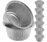 Healifty Foil Baking Cups 100Pcs Round Aluminum Pudding Cups for Muffins Egg Tarts and DIY Baking