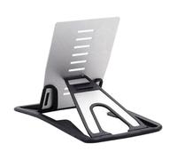 Healifty Foldable Metal Card-style Mobile Phone Stand Adjustable Desktop Tablet Bracket Holder 1pcs Black for Video Recording and Gaming