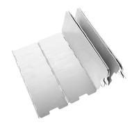 Healifty Folding Camping Stove Windscreen Aluminum Wind Shield with Carry Bag Lightweight Windproof Stove Guard for Outdoor Cooking Bbq Hiking Backpacking Picnic