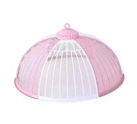 Healifty Folding Food Umbrella Cover Lightweight Collapsible Food Protective Mesh with Ring Handle for Indoor Dining and Outdoor Use