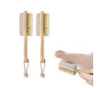 Healifty Foot Scrub Brush Pumice Wooden Bristle Brush Pumice Stone Feet Scrubber Foot Pedicures Exfoliator for Adults Foot Brush Pumice