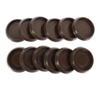 Healifty Furniture Castor Cups: 12pcs Plastic Floor Protector Pad, Fixed Casters Cup for Bed, Couch, Chair, Kitchen Chair