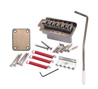 Healifty GA296 Electric Guitar Tremolo Bridge with Neck Plate for Guitar Musical Instrument Parts Guitar Neck Plate (Bronze)