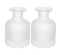 Healifty Glass Diffuser Bottles: 2 Pcs Empty Diffuser Bottles 150ml/5oz Refillable Fragrance Jar for Diy Fragrance Replacement Crafts, Home Aromatherapy (White)