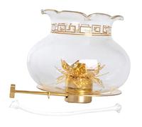 Healifty Glass Lampshade for Kerosene Lamp Transparent Windproof Oil Lamp Chimney with High Temperature Resistance Easy to Install Protective Cover Classic Decorative Shade for Home Use