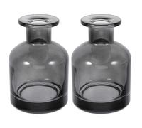 Healifty Glass Reed Diffuser Bottles: 2 Pcs Empty Diffuser Bottles for Essential Oils 150ml/5oz Refillable Fragrance Jar for Diy Fragrance Replacement Crafts, Home Aromatherapy (Dark Grey)