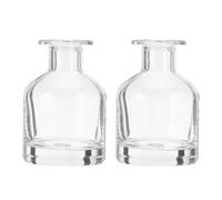 Healifty Glass Reed Diffuser Bottles: 2 Pcs Empty Diffuser Bottles for Essential Oils 150ml/5oz Refillable Fragrance Jar for Diy Fragrance Replacement Crafts, Home Aromatherapy (Transparent)