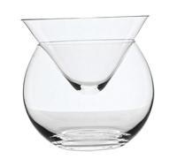 Healifty Glass Salad Bowl Set with Ice Container 170ml Capacity Glass Serving Dish for Ice Cream and Caviar Practical Lightweight Kitchen Supplies for Home Or Bar Use