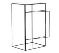 Healifty Glass Terrarium Container for Decorating A Room Or Office, Sturdy Tin and Glass Material with Natural Style, Creative and Simple Tabletop Moss Ecological Holder for Succulent
