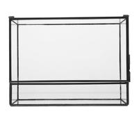 Healifty Glass Terrarium Ecosystem Container, Handmade Geometric Miniature Landscape Planter, Small Moss and Rainforest Micro-landscape Holder for Tabletop Indoor Gardening (145x80x195mm)