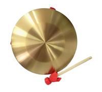 Healifty Gong and Drums Percussion Instrument Copper Plated Gong Traditional Chinese Musical Instrument for Home Decoration for Adults