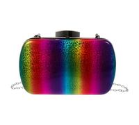 Healifty Gradient Pu Evening Clutch Bag for Women, Rainbow Banquet Handbag with Storage Pocket, Versatile Party Gathering Purse Compatible with Formal Events and Birthdays