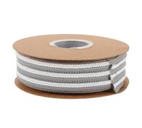 Healifty Gray Striped Satin Ribbon 38mm Wide 10 Yards Roll for DIY Wrapping, Decorative Bow Making, Floral Packaging and Sewing Crafts