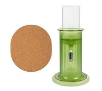 Healifty Green Automatic Hamster Waterer Leak-proof Vertical Water Bottle Easy to Use Polypropylene and Glass Small Pets Water Feeder with Button Battery Household Use