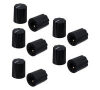 Healifty Guitar Effect Pedal Knobs 10pcs Black Cylinder Volume Tone Control Knobs Instrument Accessory for Electric Guitar and Bass