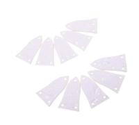 Healifty Guitar Elegant Appearance Truss Rod Cover Plates Bell Shape 10pcs White Plastic and Iron Material Support Neck Adjustment for Electric Bass Guitar for Musical Instrument