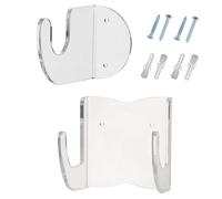 Healifty Guitar Wall Mounted Holder Clear Acrylic Wall Mount 1 Set Deep Arc Design Hanging Storage Display Guitar and Bass Easy Installation