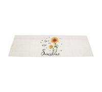 Healifty Half Curtain Window Sunflower Valance for Kitchen and Living Room 54x18in 137x45cm Semi Blackout Sunflower Curtain No Drilling Required