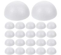 Healifty Half Foam Balls: 50pcs 6cm Demi Sphere Polystyrene Balls Smooth Craft Foam for Diy Craft, Wedding, Christmas Decorations (6cm, White)