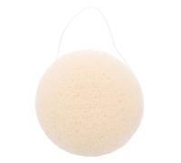 Healifty Half-Sphere Facial Sponge Pad, White Plant-Based Face Cleansing Exfoliating Makeup Remover Sponge for Women, Gentle Pore Cleansing Beauty Tool