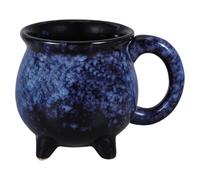 Healifty Halloween Witch Cauldron Mug: 375ml/12.7oz Ceramic Mug Glazing for Coffee Tea - Dishwasher Safe Drinking Cup for Halloween - Novelty Drinkware Mini Soup Bowl