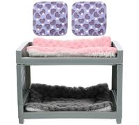 Healifty Hamster Bunk Bed Small Animal Pet Bed 2Pcs Sturdy Bite-Resistant Hideout for Guinea Pig Rabbit Hedgehog Winter Habitat Random Color