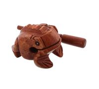 Healifty Handcarved Wooden Frog Musical Instrument Creative Frog Guiro Percussion with Clear Sound Unique Wood Decor for Interactive Fun and Educational Play