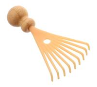 Healifty Handheld Bamboo and Pp Head Massager Claw for Scalp Massage and Improved, Beige Portable Tool for Travel Relaxation and Neck Comfort