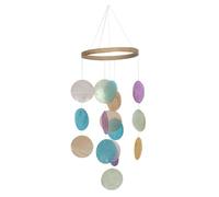 Healifty Handmade Seashell Wind Chime with Natural Bamboo and Shell Materials, Producing and Sweet Sound, for Balcony and Backyard Hanging Outdoor Decor