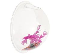 Healifty Hanging Aquarium Wall Mounted Aquarium Acrylic Hemisphere Fish Bowl Pot for Plants and Small Fish, Home Walls DIY Micro Landscapes