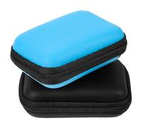 Healifty Hard Drive Case Tight Stitching Hdd Storage 2pcs Portable Protective Bag with Nylon and Aluminum Alloy for Maximum Protection, Stylish Colour Scheme Travel Carrying Pouch