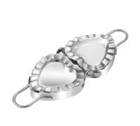 Healifty Heart Shaped Dumpling Maker Stainless Steel Mold Dumpling Making Tool Easy to Clean Press for Wontons Fruit Pies Kitchen Helper