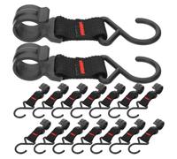 Healifty Heavy Duty Outdoor Camping Hooks 20Pcs Plastic Buckle Strap Hooks for Portable Equipment Storage