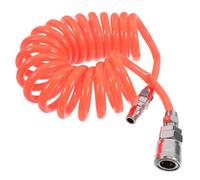Healifty High Pressure PU Coiled Air Hose with Connectors Elastic Spiral Compressor Hose Inner Replacement Kit for Air Compressors