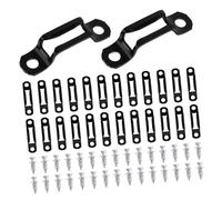Healifty High Strength Steel Invisible Fasteners Combined Screw Connectors for Laminate Furniture Assembly Hidden Wardrobe Cabinet Hardware
