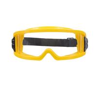 Healifty Industrial Safety Goggles Fire Resistant Anti-scratch PC Material Yellow Adjustable Strap Eye Protective Goggles for Chemistry Lab Work