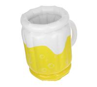 Healifty Inflatable Beer Mug Cooler Bucket PVC Ice Bucket for Outdoor Beach and Hawaiian Party Decoration Portable Drink Cooler Party Tub for Camping Swimming Travel Keeps Drinks Fresh and