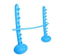 Healifty Inflatable Limbo Game for Blue High Jump Stick Backyard Party Prop Boosts Coordination Indoor Outdoor Fun PVC Interactive Lawn Game