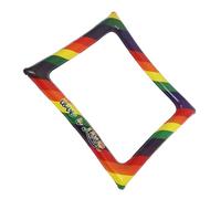 Healifty Inflatable Rainbow Photo Frame with Vivid Colors for Birthday Parties and Pride Celebrations Fun Photo Booth Prop with Bright Rainbow Design and Creative Accessory for Lgbt Events