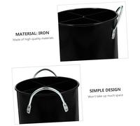 Healifty Iron Chopsticks Bucket Kitchen Utensil Storage Cage Practical Cutlery Organizer for Spoons Forks and Chopsticks Ventilated Household Nordic Kitchenware Container in Black