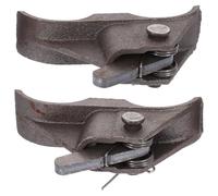 Healifty Iron Connecting Clamp with Double Ear Design for Scaffolding 2pcs Heavy-Duty and Convenient Installation, Silver Scaffold Part Suitable for Scaffold Construction and Construction