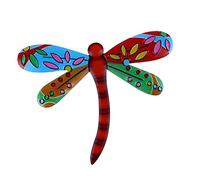 Healifty Iron Dragonfly Wall Art Decor Handcrafted Hanging Pendant for Home Garden Decoration Vibrant Red Color Unique Design to Brighten Any Space