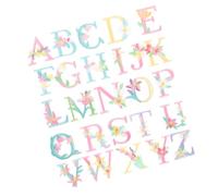 Healifty Iron on Letter Patches Embroidered Fabric Letters Creative Floral Applique Small Daisy Design Sturdy Sewing Accessories for Clothing Decoration Casual Wear