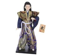 Healifty Japanese Doll Samurai Warrior Figurine Asian Soldier Sculpture Handcrafted Cultural Collectible Unique Home and Office Shelf Decor Idea